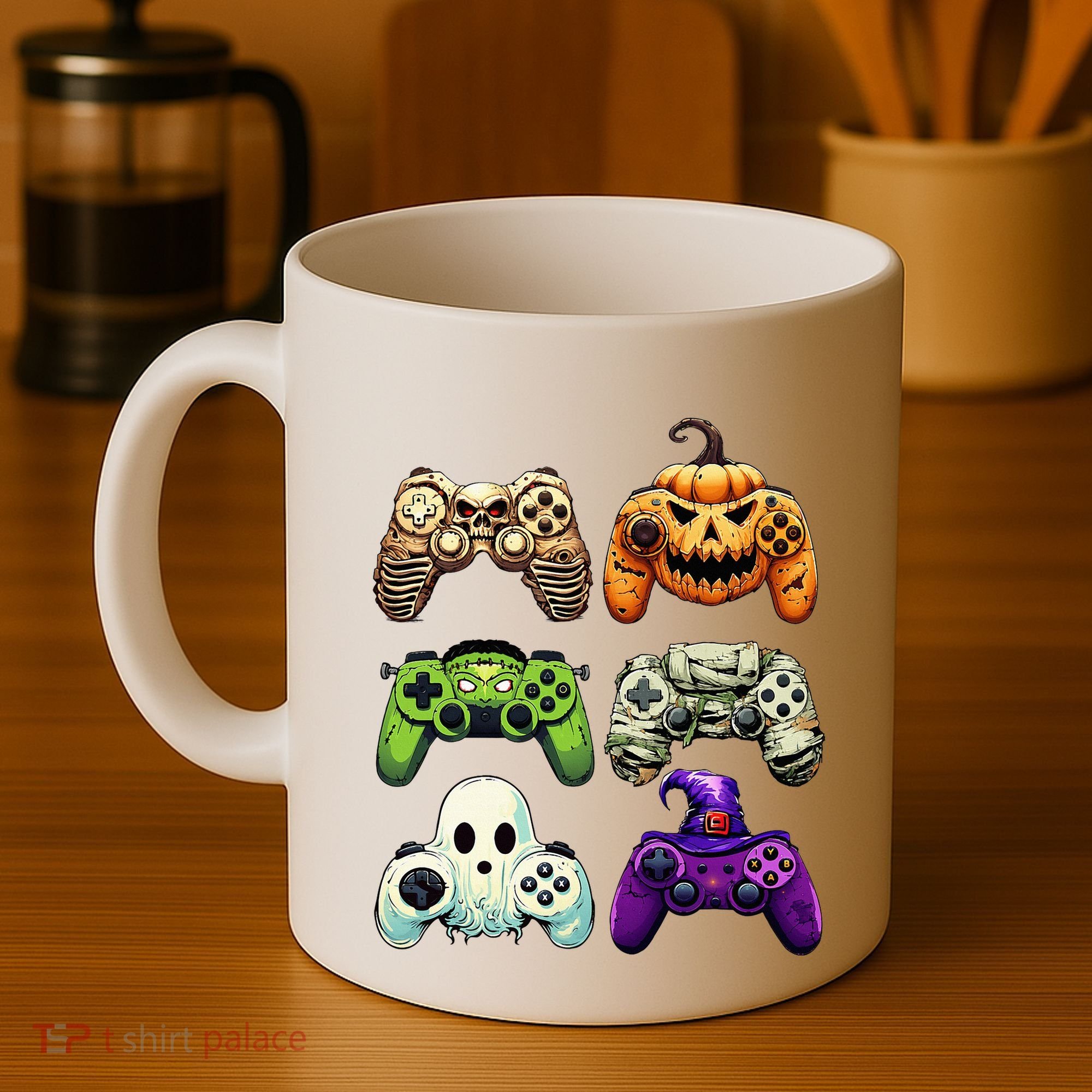Halloween Skeleton Zombie Gaming Controllers Mummy Coffee Mug