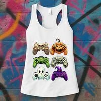 Halloween Skeleton Zombie Gaming Controllers Mummy Women's Tank Top thumb 3