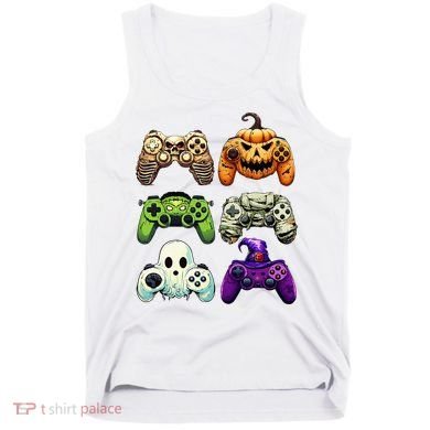 Halloween Skeleton Zombie Gaming Controllers Mummy Tank Top