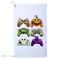 Halloween Skeleton Zombie Gaming Controllers Mummy Golf Towel thumb 0