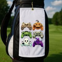 Halloween Skeleton Zombie Gaming Controllers Mummy Golf Towel thumb 2