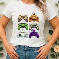 Halloween Skeleton Zombie Gaming Controllers Mummy Women's T-Shirt thumb 2