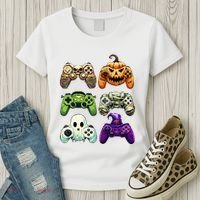 Halloween Skeleton Zombie Gaming Controllers Mummy Women's T-Shirt thumb 3