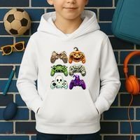 Halloween Skeleton Zombie Gaming Controllers Mummy Kids Hoodie thumb 2
