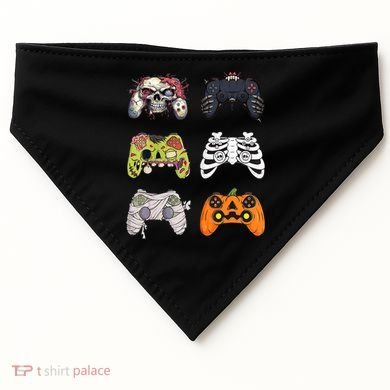 Halloween Skeleton Zombie Gaming Controllers Mummy USA-Made Doggie Bandana