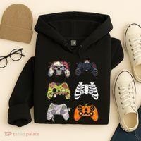 Halloween Skeleton Zombie Gaming Controllers Mummy Hoodie thumb 4