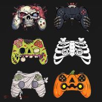 Halloween Skeleton Zombie Gaming Controllers Mummy Backpack thumb 2