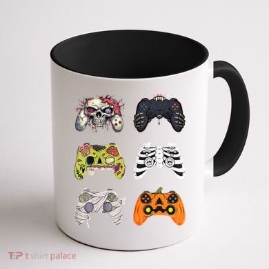 Halloween Skeleton Zombie Gaming Controllers Mummy Coffee Mug back