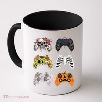 Halloween Skeleton Zombie Gaming Controllers Mummy Coffee Mug thumb 0