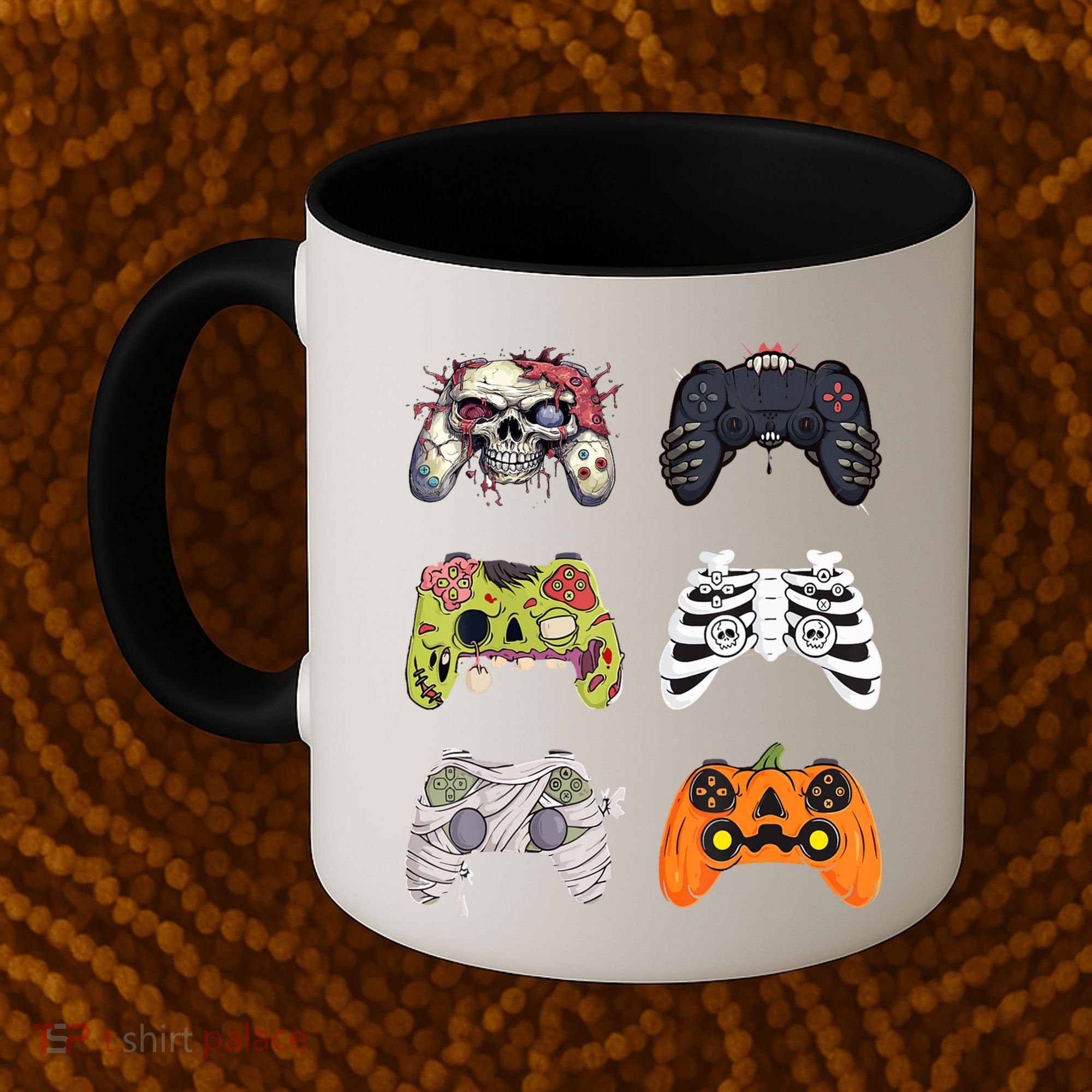 Halloween Skeleton Zombie Gaming Controllers Mummy Coffee Mug