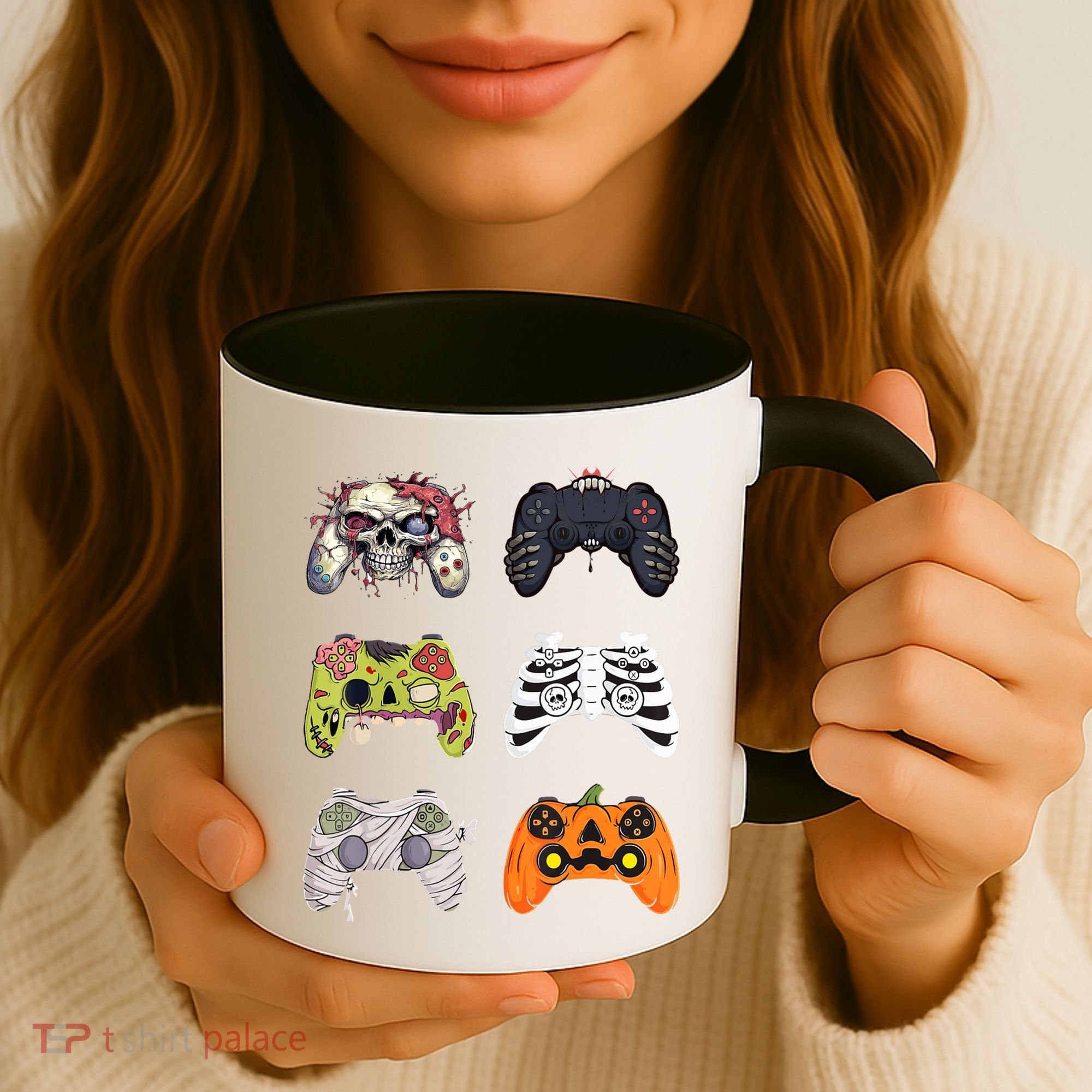Halloween Skeleton Zombie Gaming Controllers Mummy Coffee Mug