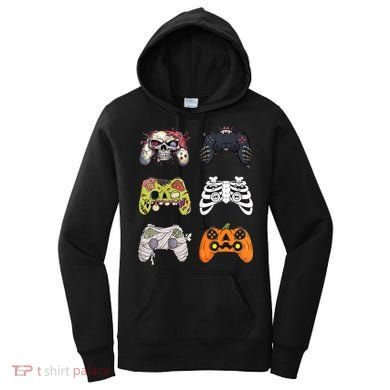 Halloween Skeleton Zombie Gaming Controllers Mummy Women's Hoodie
