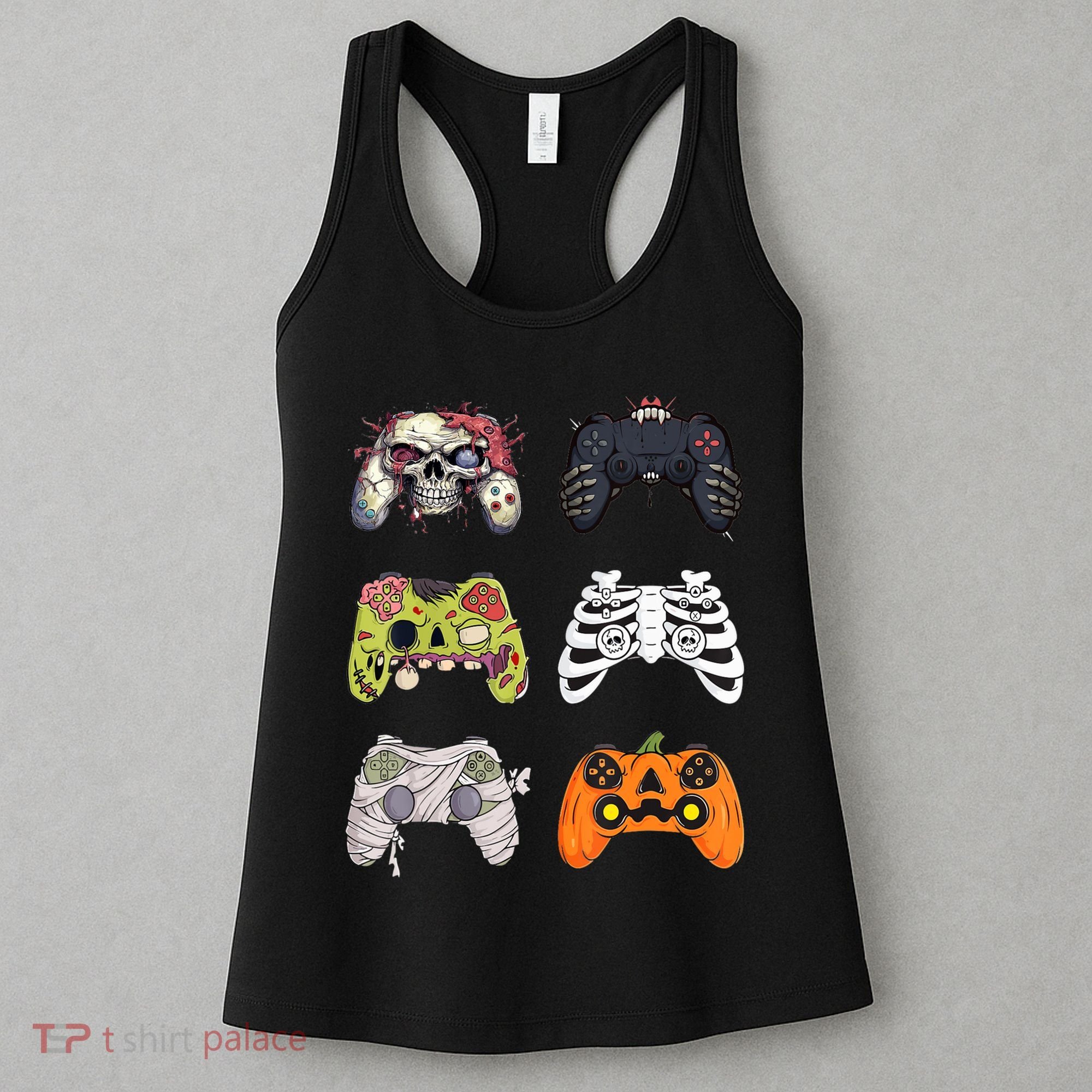 Halloween Skeleton Zombie Gaming Controllers Mummy Women's Tank Top