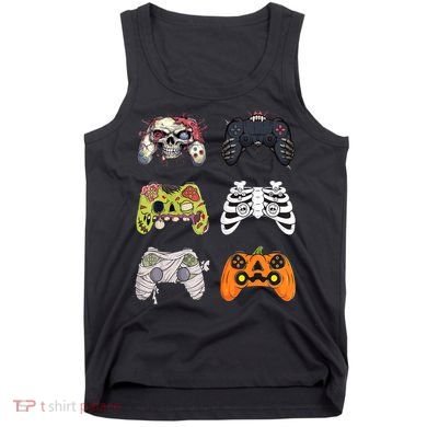 Halloween Skeleton Zombie Gaming Controllers Mummy Tank Top