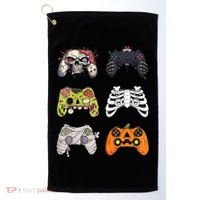 Halloween Skeleton Zombie Gaming Controllers Mummy Golf Towel thumb 0