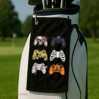 Halloween Skeleton Zombie Gaming Controllers Mummy Golf Towel thumb 2
