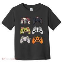 Halloween Skeleton Zombie Gaming Controllers Mummy Toddler T-Shirt thumb 0