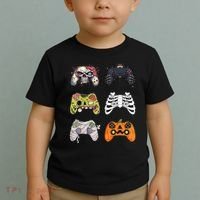 Halloween Skeleton Zombie Gaming Controllers Mummy Toddler T-Shirt thumb 2