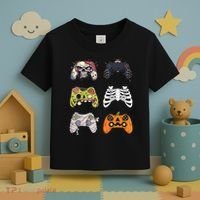 Halloween Skeleton Zombie Gaming Controllers Mummy Toddler T-Shirt thumb 3