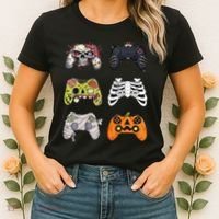 Halloween Skeleton Zombie Gaming Controllers Mummy Women's T-Shirt thumb 2