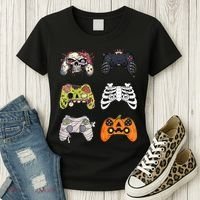 Halloween Skeleton Zombie Gaming Controllers Mummy Women's T-Shirt thumb 3