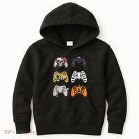 Halloween Skeleton Zombie Gaming Controllers Mummy Kids Hoodie thumb 0