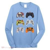 Halloween Skeleton Zombie Gaming Controllers Mummy Long Sleeve Shirt thumb 0
