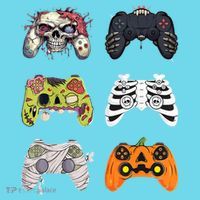 Halloween Skeleton Zombie Gaming Controllers Mummy Long Sleeve Shirt thumb 2