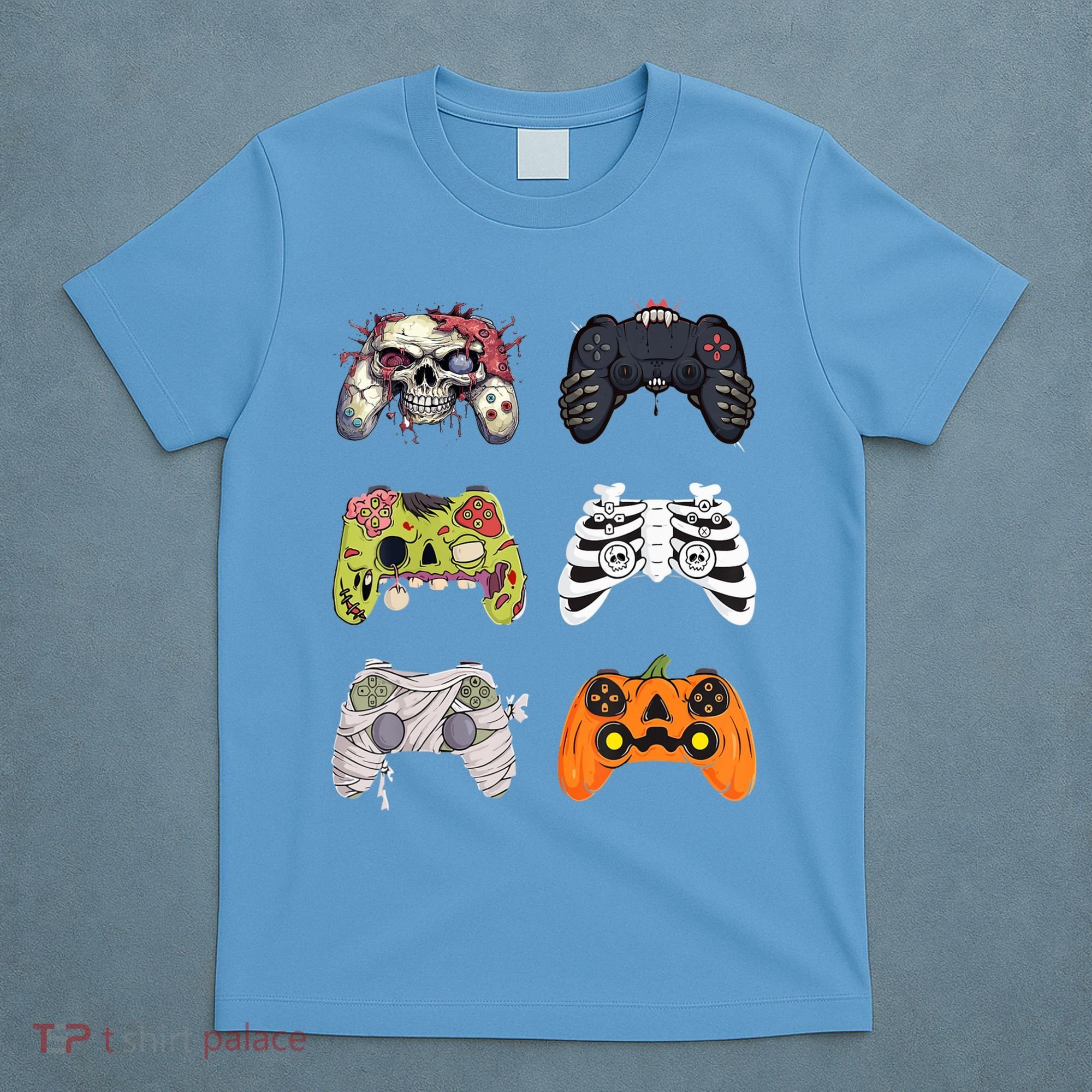 Halloween Skeleton Zombie Gaming Controllers Mummy T-Shirt