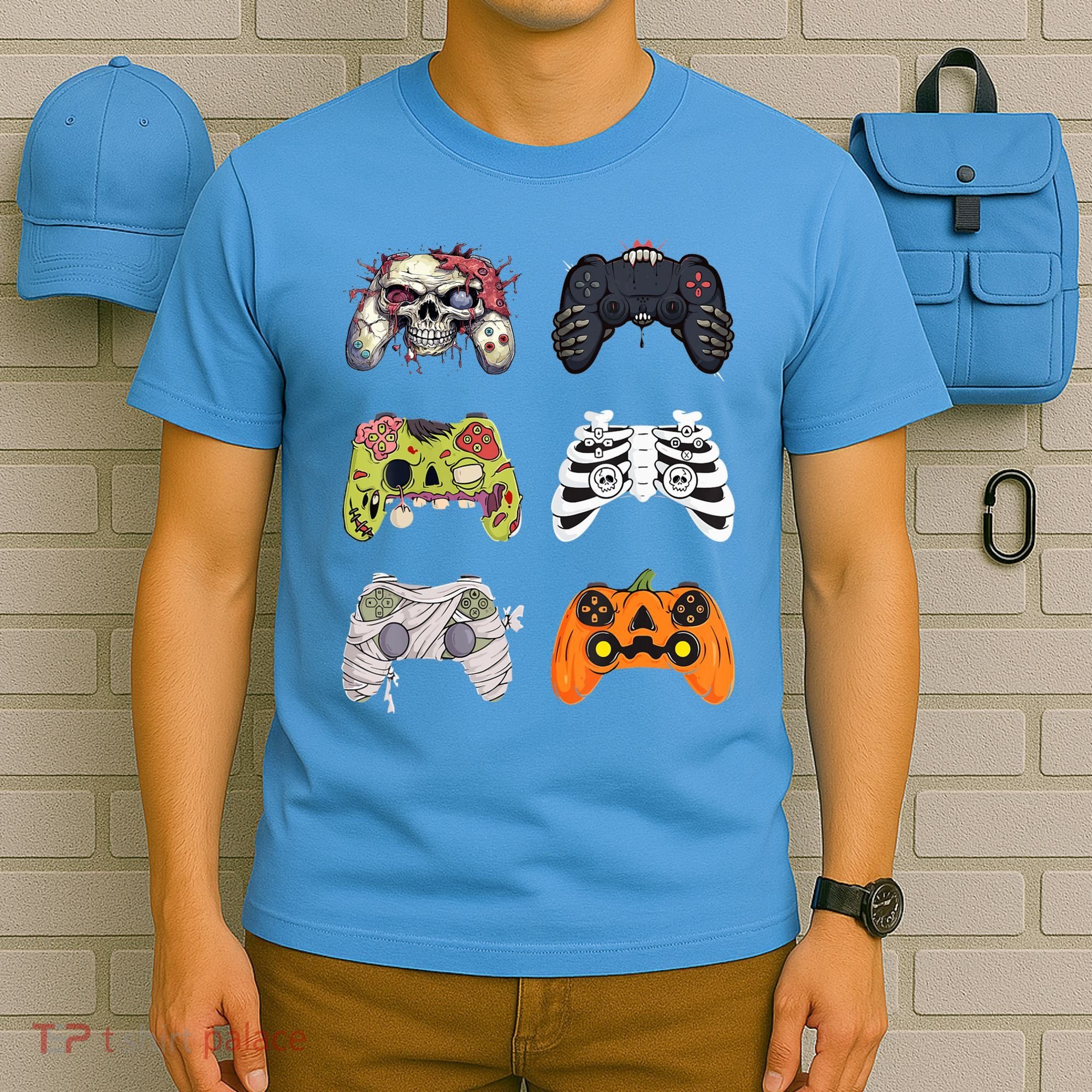 Halloween Skeleton Zombie Gaming Controllers Mummy T-Shirt