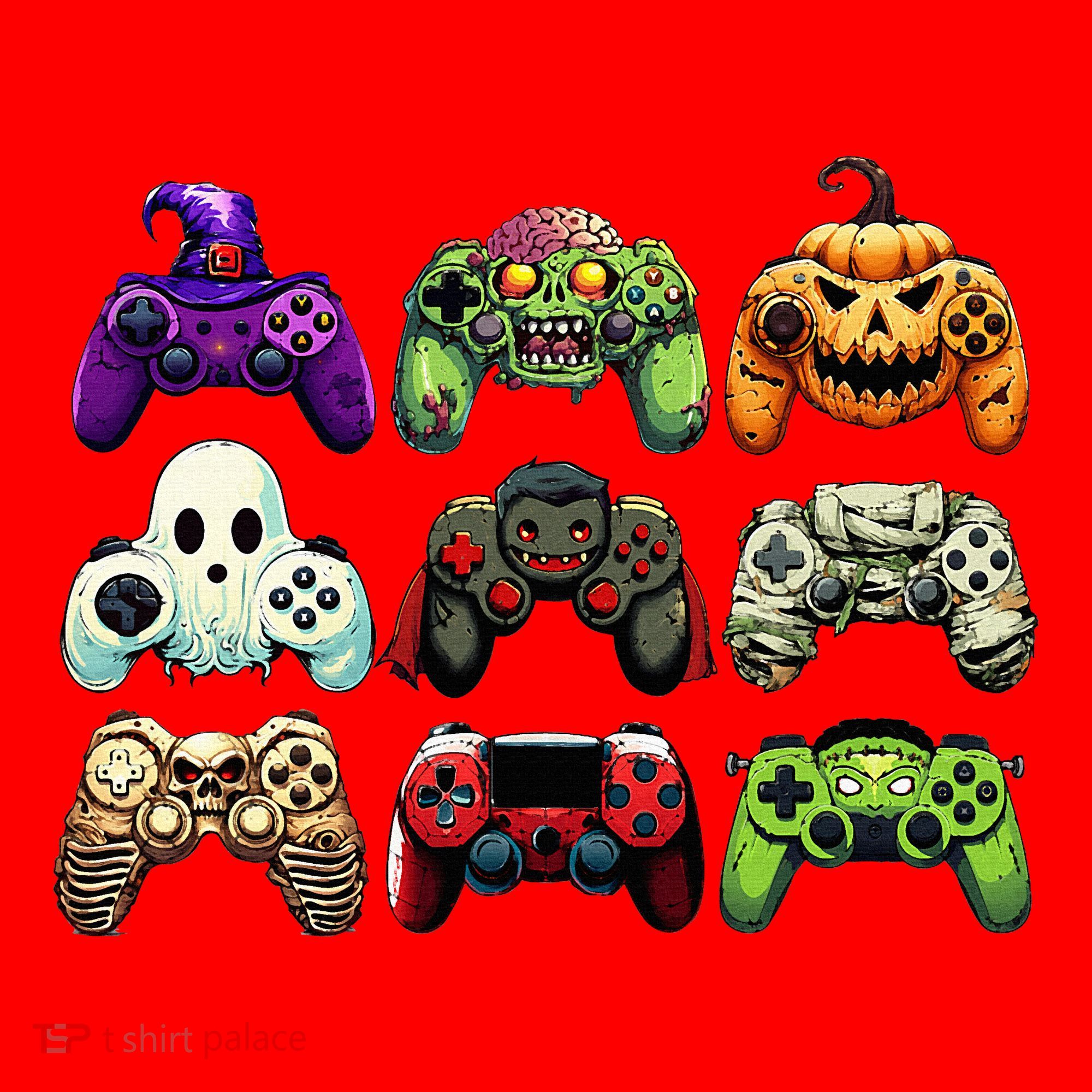 Halloween Skeleton Zombie Gaming Controllers Mummy Santa Hat