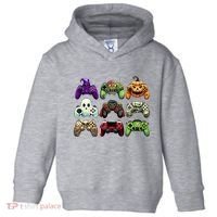 Halloween Skeleton Zombie Gaming Controllers Mummy Toddler Hoodie thumb 0