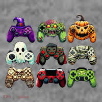 Halloween Skeleton Zombie Gaming Controllers Mummy Toddler Hoodie thumb 2