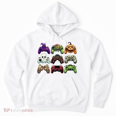 Halloween Skeleton Zombie Gaming Controllers Mummy Hoodie