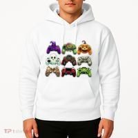 Halloween Skeleton Zombie Gaming Controllers Mummy Hoodie thumb 2