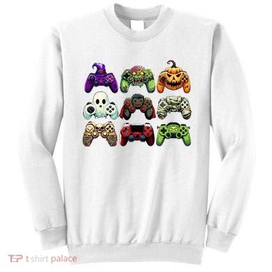 Halloween Skeleton Zombie Gaming Controllers Mummy Sweatshirt