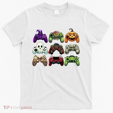 Halloween Skeleton Zombie Gaming Controllers Mummy T-Shirt