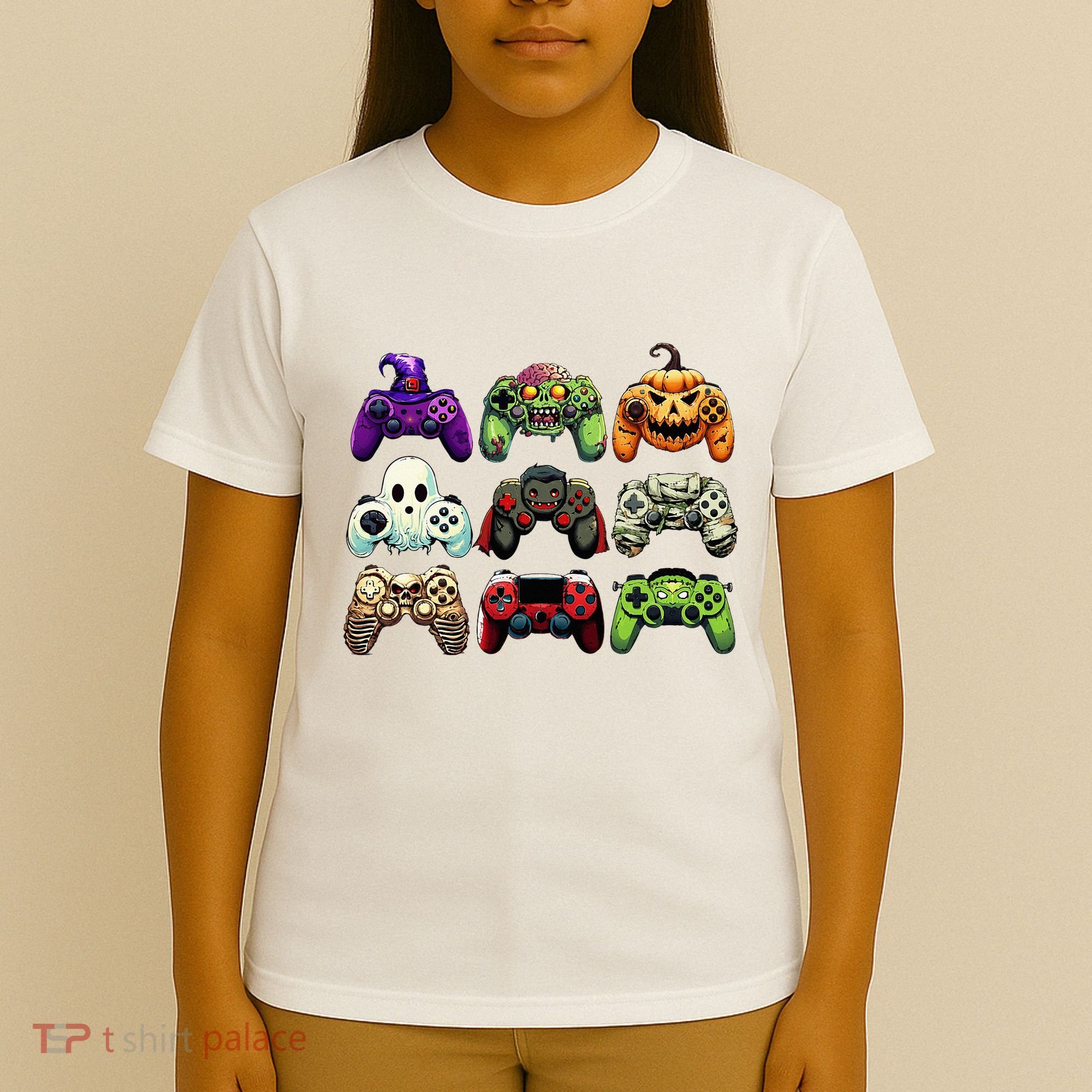Halloween Skeleton Zombie Gaming Controllers Mummy T-Shirt