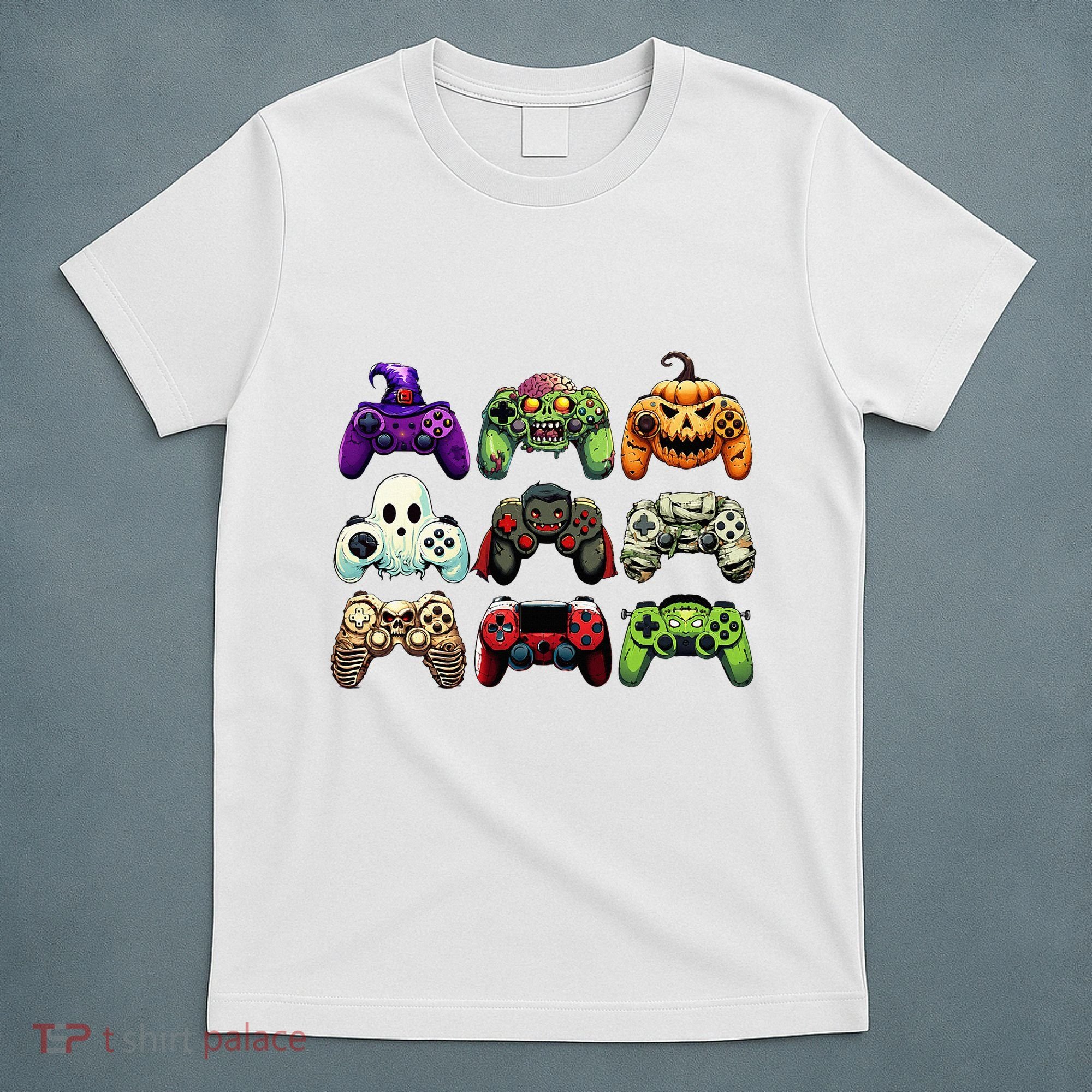 Halloween Skeleton Zombie Gaming Controllers Mummy T-Shirt