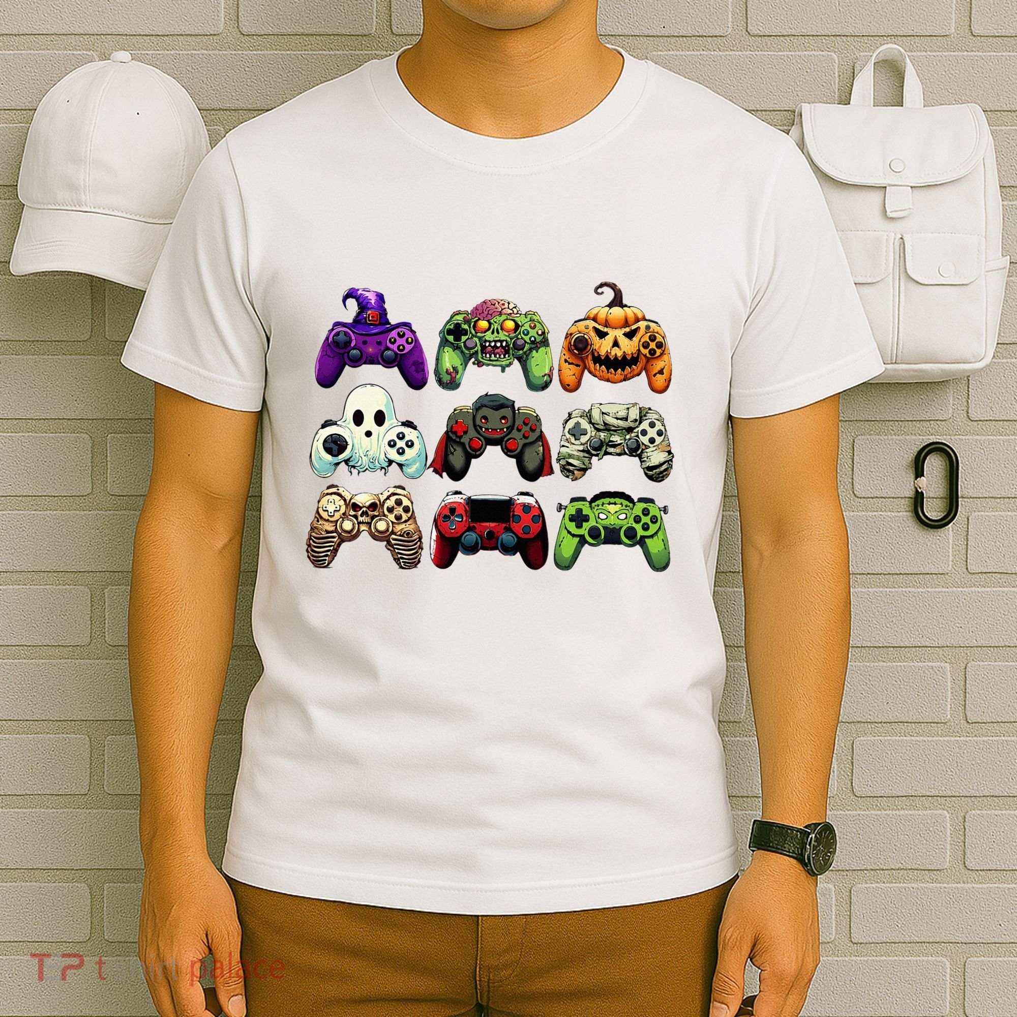 Halloween Skeleton Zombie Gaming Controllers Mummy T-Shirt
