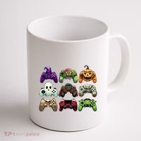 Halloween Skeleton Zombie Gaming Controllers Mummy Coffee Mug thumb 1