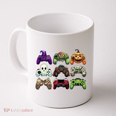 Halloween Skeleton Zombie Gaming Controllers Mummy Coffee Mug