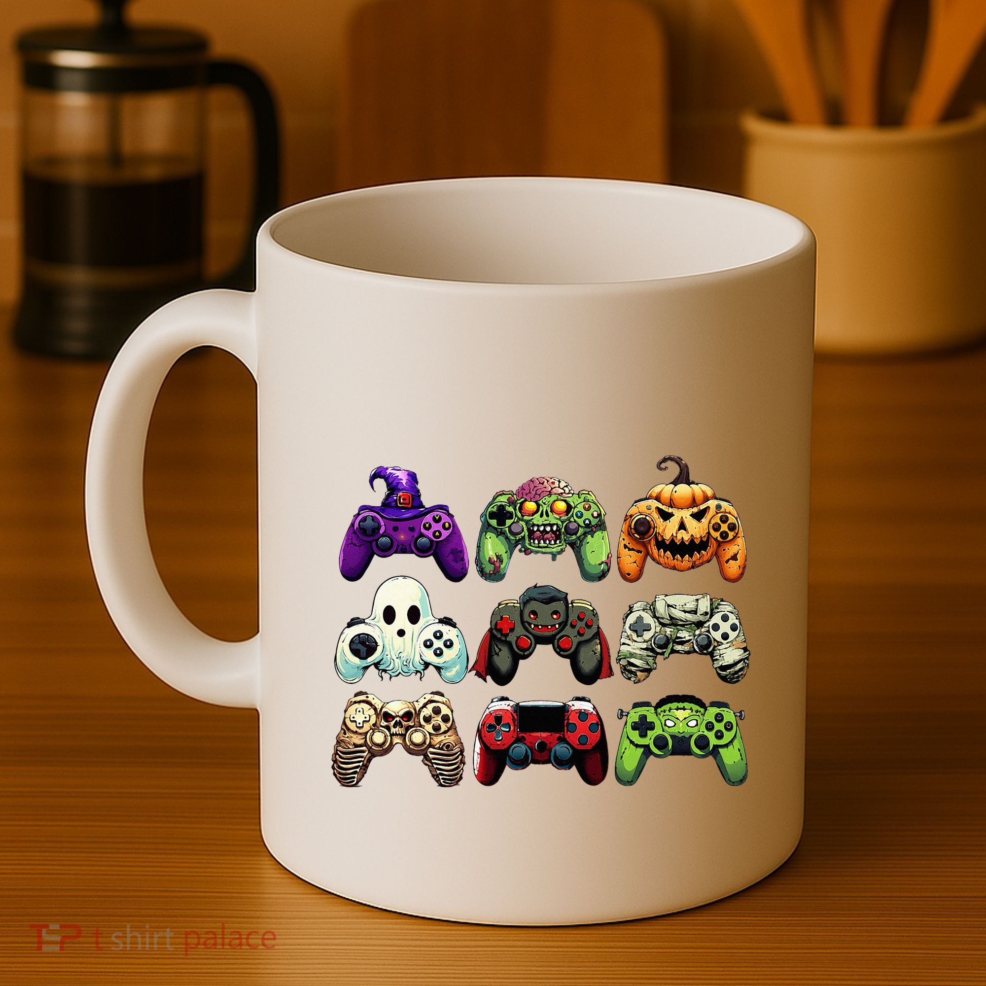 Halloween Skeleton Zombie Gaming Controllers Mummy Coffee Mug