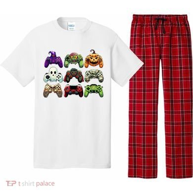 Halloween Skeleton Zombie Gaming Controllers Mummy Pajama Set