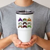 Halloween Skeleton Zombie Gaming Controllers Mummy Tumbler thumb 2
