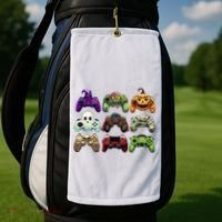 Halloween Skeleton Zombie Gaming Controllers Mummy Golf Towel thumb 2