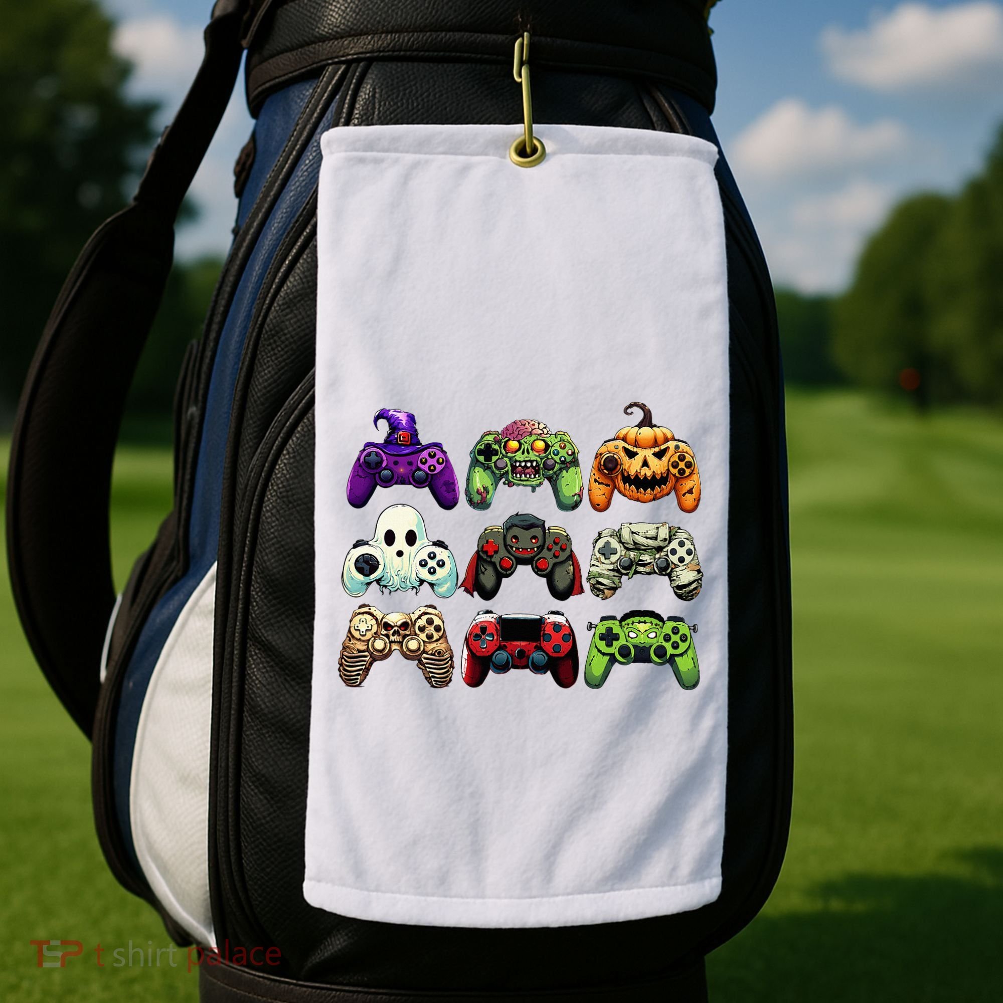 Halloween Skeleton Zombie Gaming Controllers Mummy Golf Towel