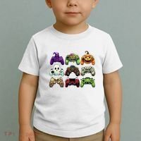 Halloween Skeleton Zombie Gaming Controllers Mummy Toddler T-Shirt thumb 2