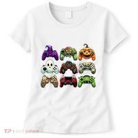 Halloween Skeleton Zombie Gaming Controllers Mummy Women's T-Shirt thumb 0