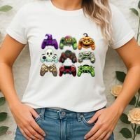 Halloween Skeleton Zombie Gaming Controllers Mummy Women's T-Shirt thumb 2
